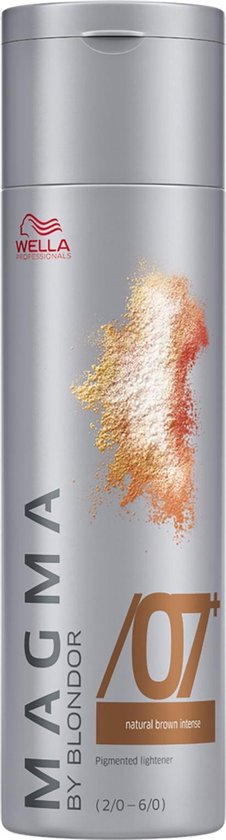 Wella - Color - Magma by Blondor - Pigmented Lightener - /07+ Natuurlijk Bruin Intens - 120 gr