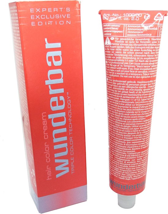 Wunderbar  Haarkleuring Crème Permanent 60ml - 07/45 Medium Blonde Red Mahogany / Mittelblond Rot Mahagony