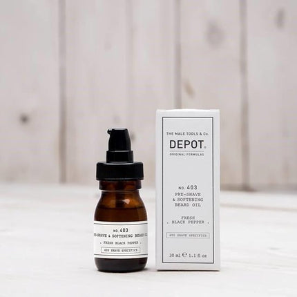 Depot - 403 Pre-Shave & Softening Beard Oil Fresh Black Pepper 30ml