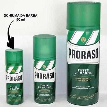 Proraso Scheerschuim Reisflacon Eucalyptus/Menthol - 50 ml