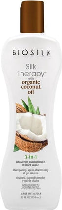 Biosilk - Silk Therapy with Organic Coconut Oil - 3-in-1 Shampoo, Conditioner & Body Wash - 167  ml