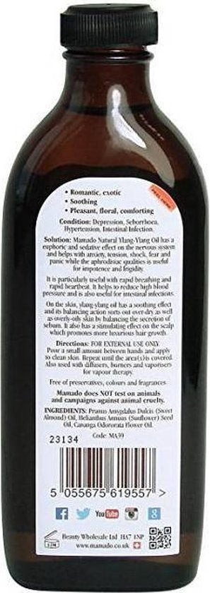 Ylang Ylang olie - Huidolie - Haarolie - Badolie - Aromatherapy - Aromatherapie - 150 ml Mamado