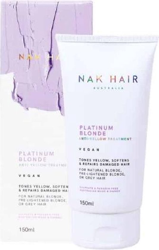 NAK - Blonde Range Platinum Blonde Anti-yellow Treatment Masker - Blond/grijs Haar/highlights 150ml