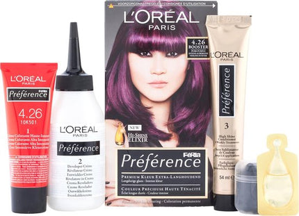 L’Oréal Paris Préférence 4.26 - Intens Aubergine - Haarverf met Color extender