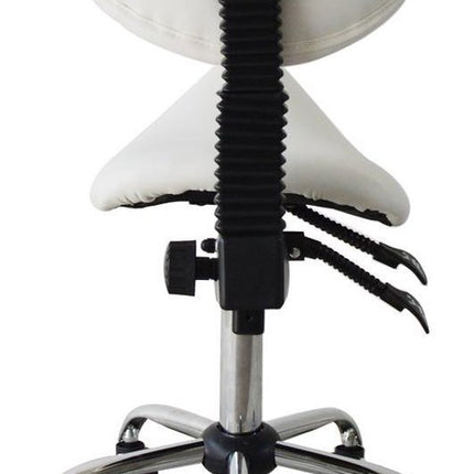 Zadelkruk ergonomisch rugleuning kantelbaar - kapperskruk - tabouret - hoogte verstelbaar