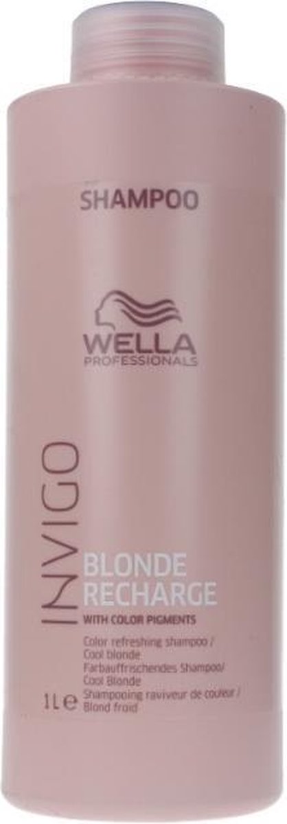 Wella Professionals Color Recharge Cool Blond Shampoo 1000ML - Normale shampoo vrouwen - Voor Alle haartypes