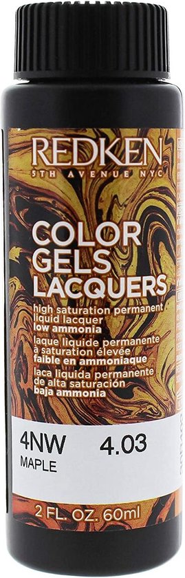 Redken Gels Lacquers Haircolor 4NW. 60ml