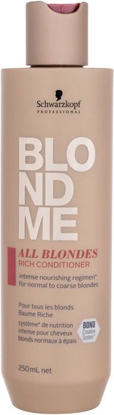 Schwarzkopf BlondMe All Blondes Rich Conditioner 250 ML - vrouwen - Voor - Conditioner voor ieder haartype