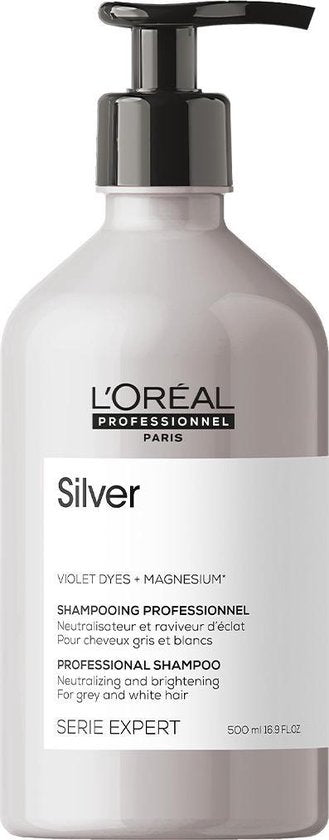 L’Oréal Professionnel Silver Shampoo – Zilvershampoo voor wit en grijs haar – Serie Expert – 500 ml