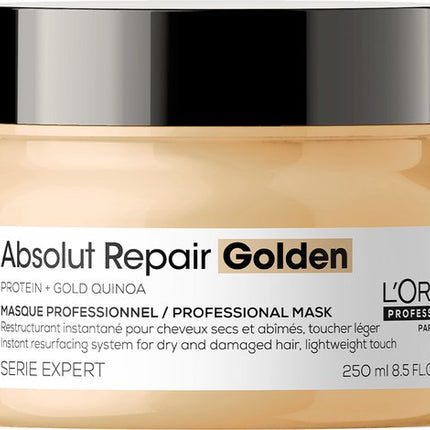 L’Oréal Professionnel Absolut Repair Golden Mask –Herstelt fijner, beschadigd haar – Serie Expert – 250 ml