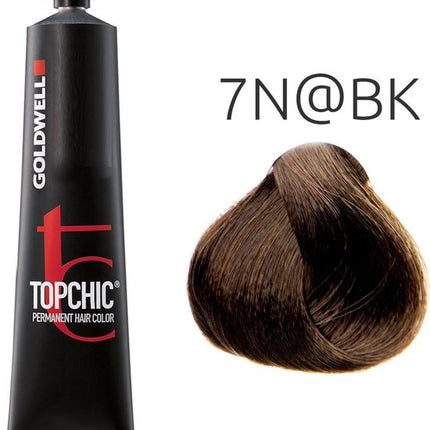 Goldwell Haarverf Topchic Permanent Hair Color 7N@BK Medium Blonde Elumenated Beige Copper