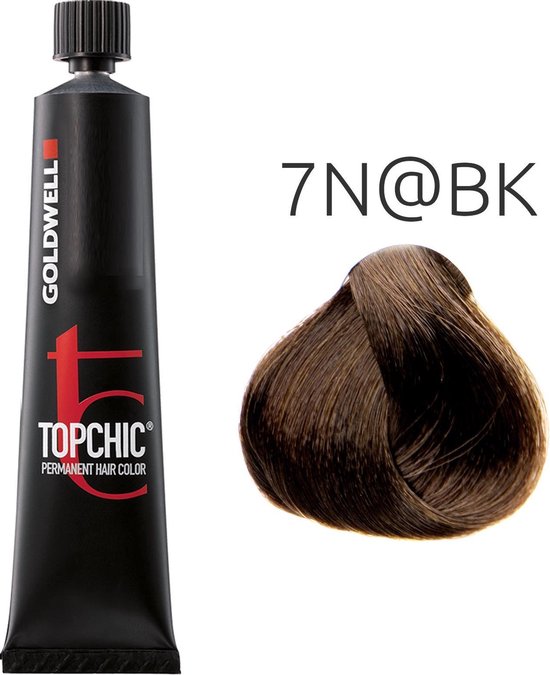 Goldwell Haarverf Topchic Permanent Hair Color 7N@BK Medium Blonde Elumenated Beige Copper