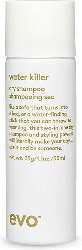 Evo Water killer brunette droog shampoo 50ml - Droogshampoo vrouwen - Voor