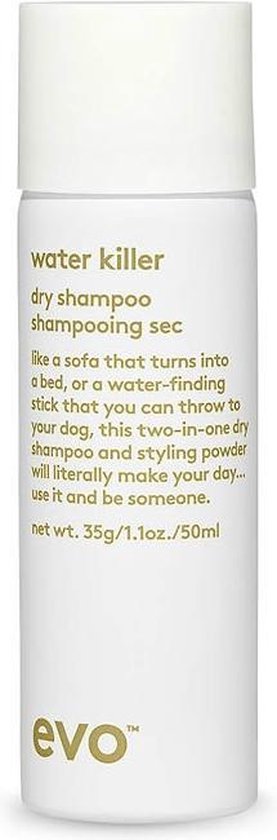 Evo Water killer brunette droog shampoo 50ml - Droogshampoo vrouwen - Voor