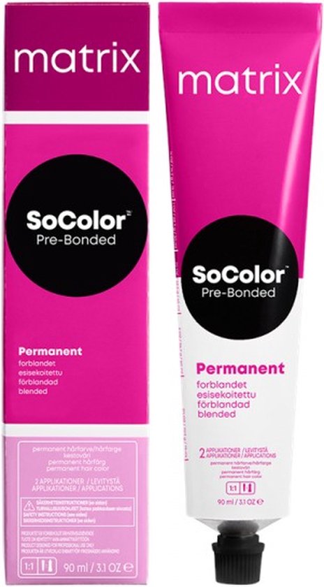 Matrix SoColor Pre-Bonded Permanent Crème Haarkleur Kleuring 90ml - 06NA Dark Blonde Neutral Ash / Dunkelblond Neutral Asch