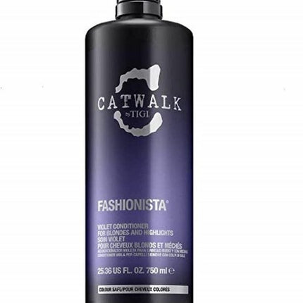 TIGI Catwalk Fashionista Violet Conditioner-750 ml -  vrouwen - Voor Grijs haar - Conditioner voor ieder haartype