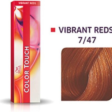 Wella Color Touch Glans intensieve tint creme haarkleur 60ml - 07/47 Medium Blonde Red-Brown / Mittelblond Rot-Braun