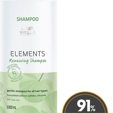 Wella Elements Renewing Shampoo 1000ml - Normale shampoo vrouwen - Voor Alle haartypes