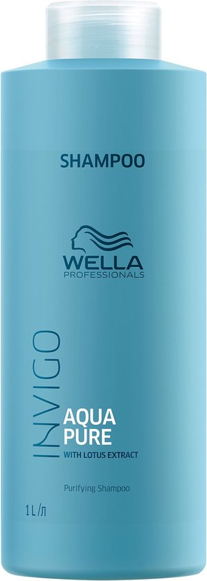 Wella Invigo Balance Aqua Pure Reinigende shampoo 1000 ml - Normale shampoo vrouwen - Voor Alle haartypes