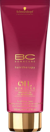 Schwarzkopf Bonacure Oil Miracle Brazilnut Shampoo 200ml -  vrouwen - Voor Beschadigd haar/Droog haar/Verzwakt en breekbaar haar