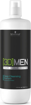 Schwarzkopf Professional - 3D Deep Cleansing Shampoo - Deep cleansing shampoo for men - 1000ml