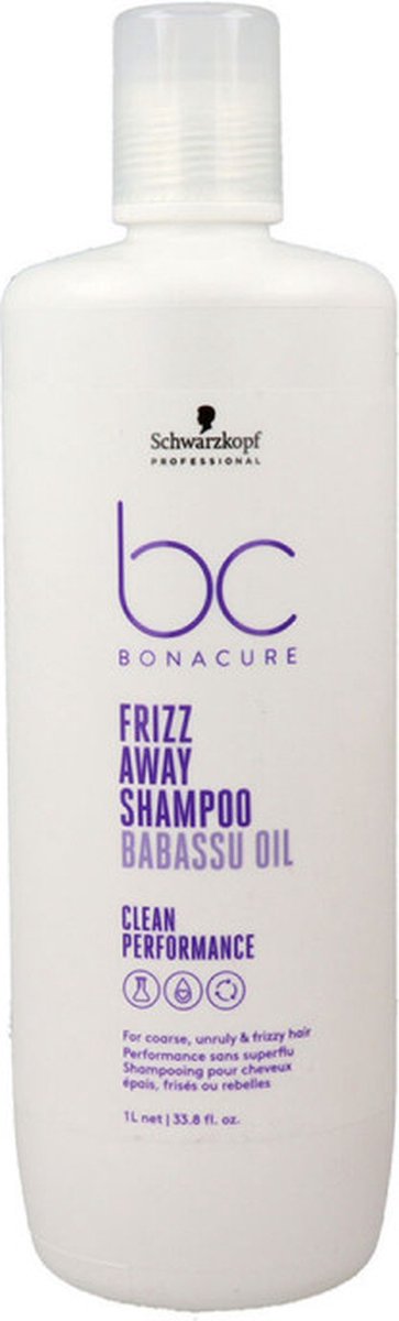 Schwarzkopf Bonacure Frizz Away Shampoo 1000ml - Normale shampoo vrouwen - Voor Alle haartypes