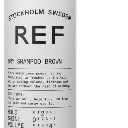 REF Brown Droog Shampoo 204 - Droogshampoo vrouwen - Voor Fijn en slap haar/Vet haar - 200 ml