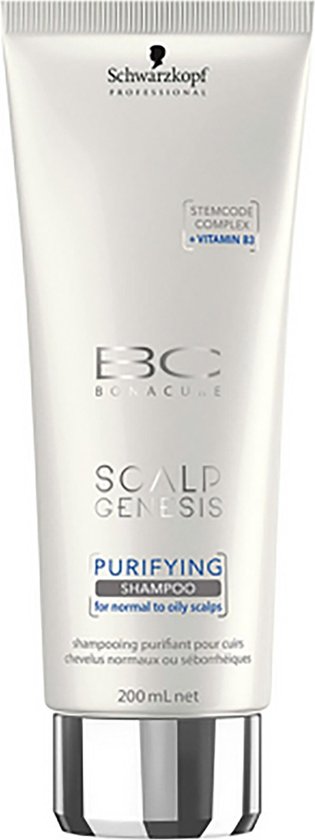Schwarzkopf Bonacure Scalp Genesis Purifying shampoo 200ml - vrouwen - Voor Vet haar