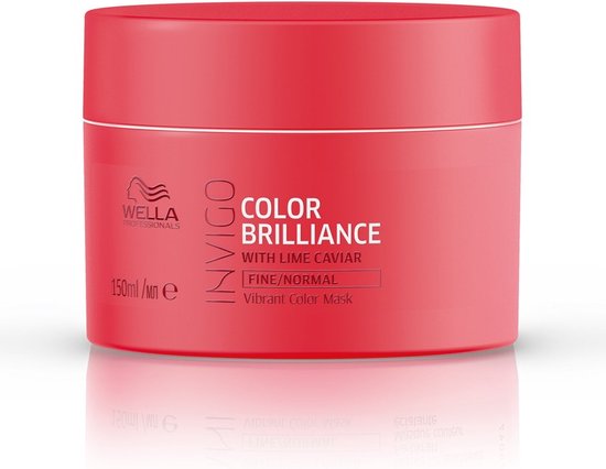 Wella Brilliance Masker fijn / normaal haar -150 ml - Haarmasker droog haar - Haarmasker beschadigd haar