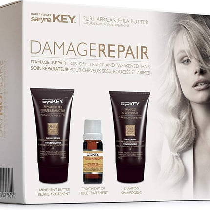 Saryna Key Care Set (Pure African Shea Shampoo, 40 ml, Shea Butter, 40 ml, Treatment Oil, 10 ml), 90 ml