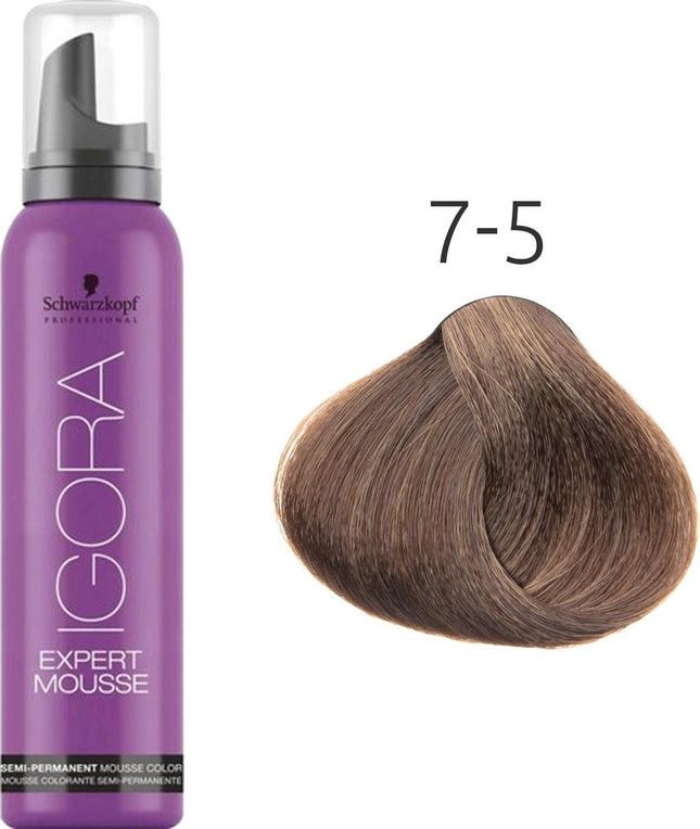 Schwarzkopf Igora Expert Mousse 7-5 Middel Blond Gold 100ml