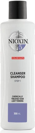 Nioxin System 5 Cleanser 300ml - Normale shampoo vrouwen - Voor Beschadigd haar/Droog haar/Gekleurd haar