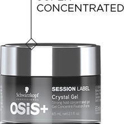 Schwarzkopf Session Label Osis+ Crystal Gel Strong Hold Concentrated Gel 65ml