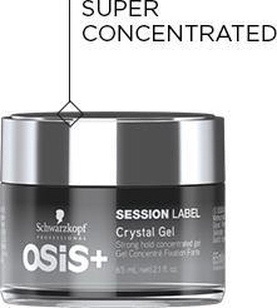 Schwarzkopf Session Label Osis+ Crystal Gel Strong Hold Concentrated Gel 65ml