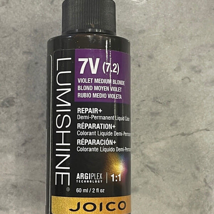 Joico Lumishine Repair+ Demi Liquid Hair Color - Vloeibare Demi-Permanente Haarkleuring 7V