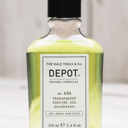 Depot 406 transparent shaving gel brushless 100ml