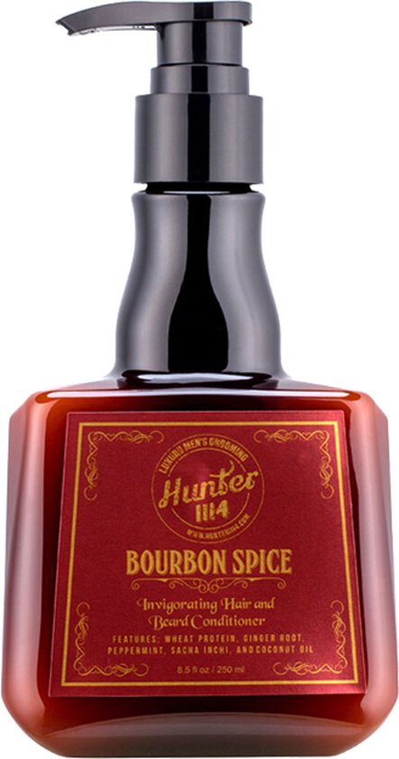 Hunter 1114 Bourbon Spice 250ml conditioner, man, baard, haar, zacht, verzorgt,