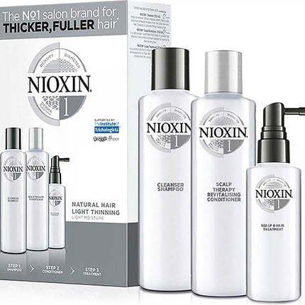 Nioxin 3D Verzorgingssysteem Kit 1 (voor natuurlijk, licht dunner wordend haar)