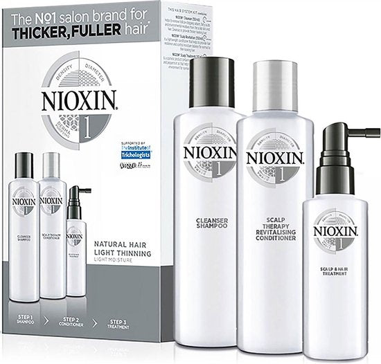 Nioxin 3D Verzorgingssysteem Kit 1 (voor natuurlijk, licht dunner wordend haar)