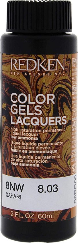 Redken Color Gels Lacquers Haarkleuring permanente kleuring weinig ammoniak 60ml - 08NW Safari / Safari