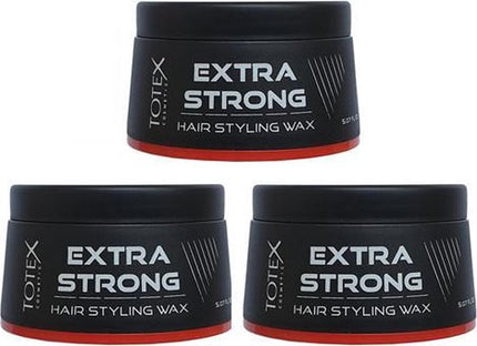 Totex Cosmetic Extra Strong Hair Styling Wax 3 x 150 mL