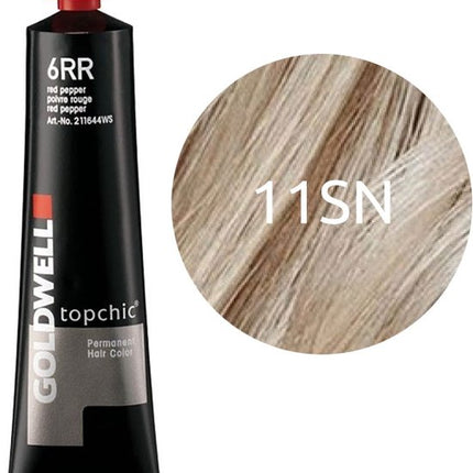 Goldwell Haarverf Topchic Permanent Hair Color 11SN Very Light Blonde Natural Silver