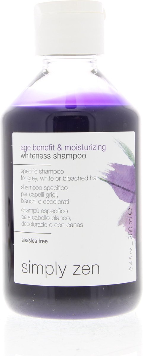 Simply Zen age benefit & moisturizing whiteness shampoo 250 ml - Normale shampoo vrouwen - Voor Alle haartypes