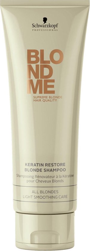 Schwarzkopf Professional - Renewing keratin shampoo for blonde hair BLONDME (Keratin Restore Bonding Shampoo) (L)