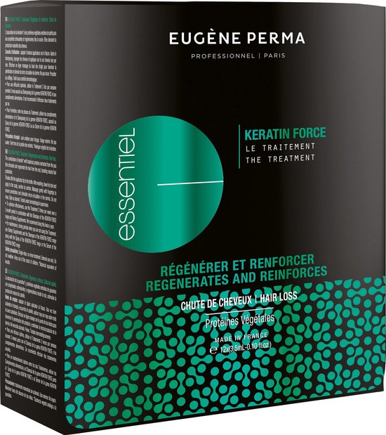 Eugene Perma Essentiel Keratin Force Reforcer Traitement Ampullen Haaruitval Haaruitval 1pakket