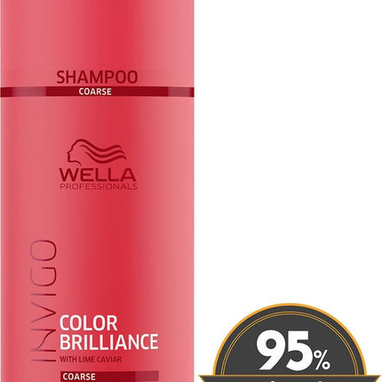 Wella Brilliance Shampoo weerbarstig haar -1000 ml - Normale shampoo vrouwen - Voor Alle haartypes