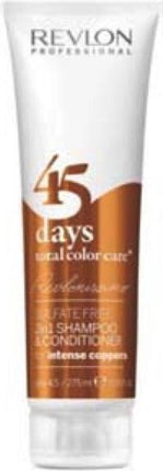 Revlon 45 Days Color Shampoo & Balm Intense Copper - 275 ml - vrouwen - Voor Gekleurd haar