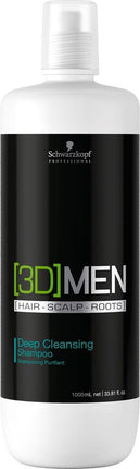 Schwarzkopf Professional - 3D Deep Cleansing Shampoo - Deep cleansing shampoo for men - 1000ml