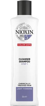 Nioxin System 5 Cleanser 300ml - Normale shampoo vrouwen - Voor Beschadigd haar/Droog haar/Gekleurd haar