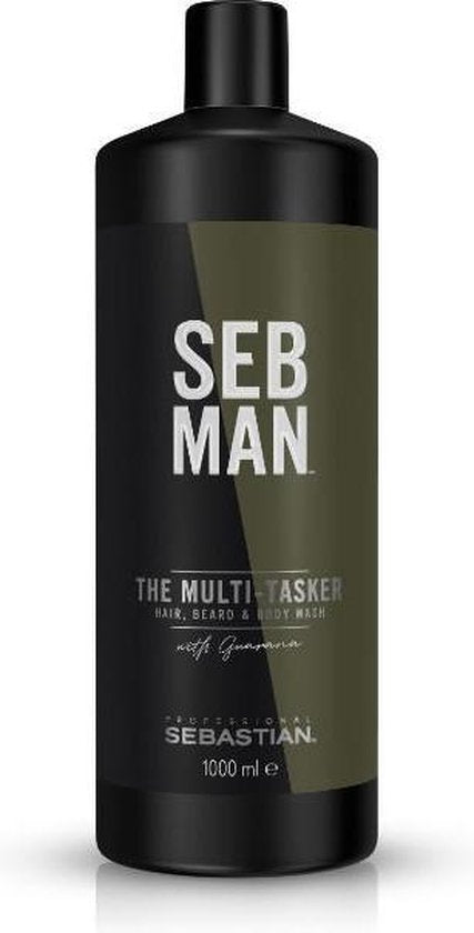 SEB MAN The Multitasker Care 3-in-1 Shampoo 1000ml - Normale shampoo vrouwen - Voor Alle haartypes